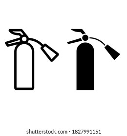 Fire extinguisher icon vector set. Firefighter illustration sign collection. help symbol.
