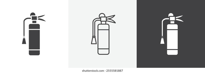 Fire extinguisher icon vector set for ui designs