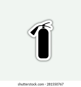 fire extinguisher icon - vector sticker