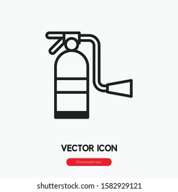 Fire extinguisher icon vector. Fire extinguisher symbol. Linear style sign for mobile concept and web design. Fire extinguisher symbol illustration. Pixel vector graphics - Vector.