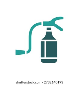 Icono del extintor de incendios. Vector. Trazo editable. Signo de estilo lineal para uso Diseño web, logotipo. Ilustración de símbolo.
