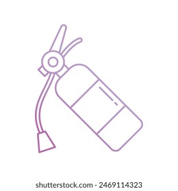 fire extinguisher icon with white background vector stock illustration