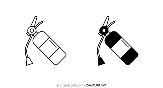 fire extinguisher icon with white background vector stock illustration