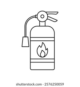 fire extinguisher icon with white background vector stock illustration