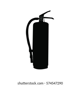 Fire extinguisher icon. White background with shadow design. Vector illustration.