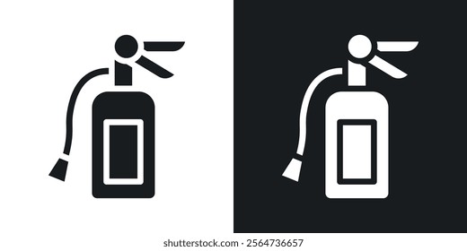 Fire extinguisher icons in flat syle