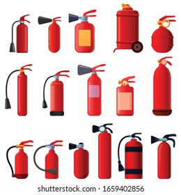 Vector Fire Extinguisher Different Types Sizes Stock Vector (Royalty ...