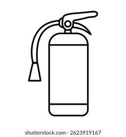 Conjunto de iconos de extintor de incendios. estilo de línea de relleno y trazo. Ilustración vectorial aislada
