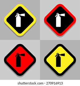 Fire Extinguisher icons set great for any use. Vector EPS10.
