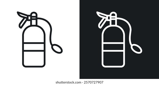 Fire extinguisher icons set vectors on white background.