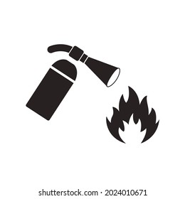 Iconos del extinguidor de incendios símbolos vectores para web infográfica