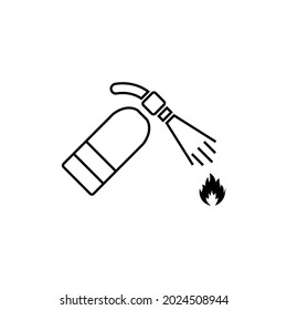 Fire extinguisher icons symbol vector elements for infographic web