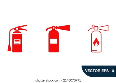 Fire extinguisher icons  symbol vector elements for infographic web