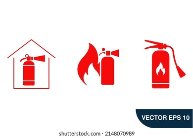 Fire extinguisher icons  symbol vector elements for infographic web