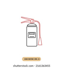 Fire extinguisher icons  symbol vector elements for infographic web
