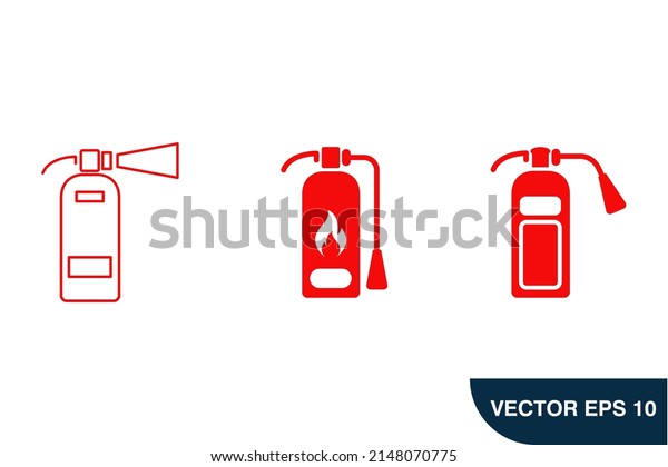 Fire extinguisher icons  symbol vector elements for\
infographic web