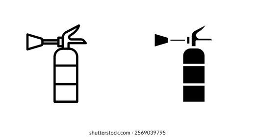 Fire extinguisher icons vector graphic pack