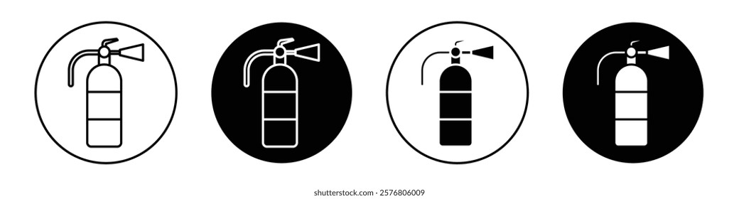 Fire extinguisher icons vector pack for web designs