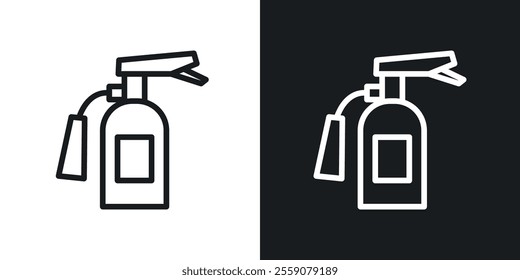 Fire extinguisher icons. vector set in black colors