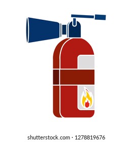 fire extinguisher icon-safety sign-flame illustration-firefighting vector-flammable isolated-fireman illustration