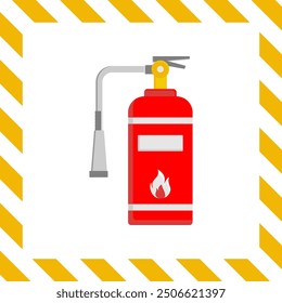 fire extinguisher illustration, trendy and modern design.