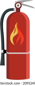 Extintor de incendios, ilustración, vector sobre un fondo blanco.