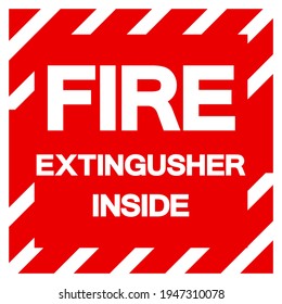 Fire Extinguisher Inside Symbol Sign, Vector Illustration, Isolate On White Background Label. EPS10