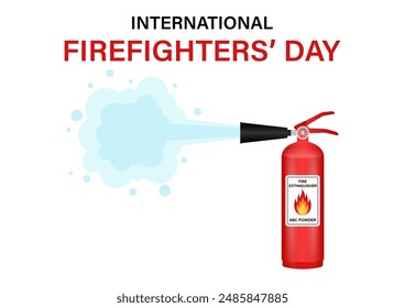 Fire Extinguisher. International Firefighters Day. Vector Illustration.