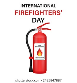 Fire Extinguisher. International Firefighters Day. Vector Illustration.