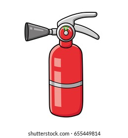 Fire extinguisher isolated.