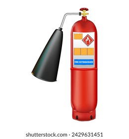 Fire extinguisher isolated on white background. Vector illustration