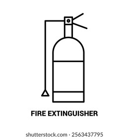 fire extinguisher isolated on white line icon design of vector