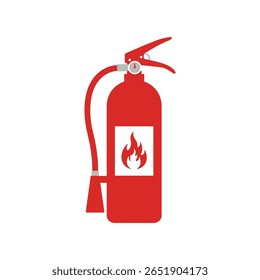 extintor de incêndio isolado em branco