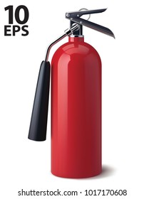 Fire Extinguisher isolated. Realistic vector 3D Illustration