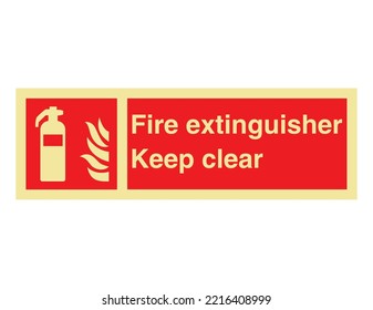  Extinguidor de incendios Mantener claro - Indicadores internacionales de control de incendios y seguridad - Control de incendios, extinguidor de incendios, equipo de emergencia, extinción, protección, protección contra llama.