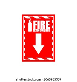 Fire extinguisher label sticker info design template