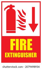 fire extinguisher Left arrow  sign vector Design 