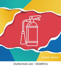 Fire extinguisher line icon