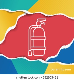 Fire extinguisher line icon