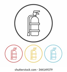 Fire extinguisher line icon