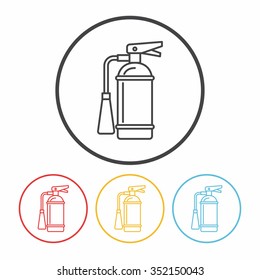 Fire extinguisher line icon