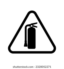 Fire extinguisher line icon color editable