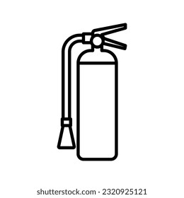 Fire extinguisher line icon color editable