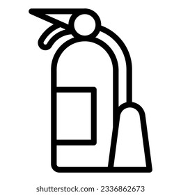 Fire extinguisher line icon. Fireman device to extinguish flame outline style pictogram on white background. Fire safety equipment signs for mobile concept and web design. Vector graphics