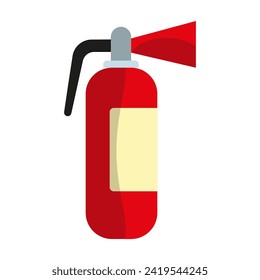 Icono de la línea del extintor de incendios. Fuego, espuma, cilindro, fuego, bombero, seguridad, rojo, llama, extinción. Icono de vector para negocios y publicidad