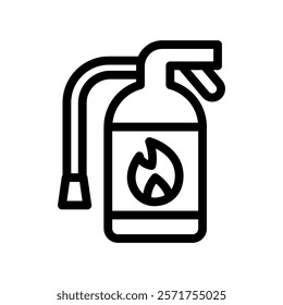 fire extinguisher line icon illustration vector graphic. Simple element illustration vector graphic, suitable for app, websites, and presentations isolated on white background