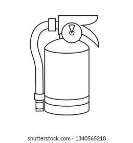 Fire extinguisher line icon vector