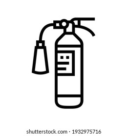 fire extinguisher line icon vector. fire extinguisher sign. isolated contour symbol black illustration