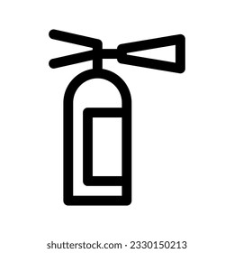 Fire extinguisher line icon. Vector graphics