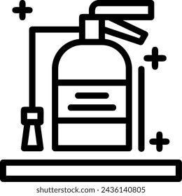 Fire extinguisher Line Icon Vector Design